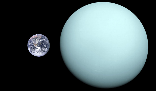 Srovnání Uranu a Země