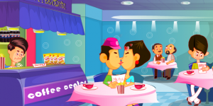 Hra - Coffee Shop Kissing