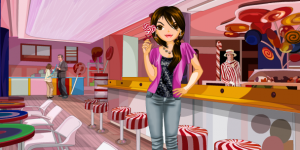 Cute Candy Shop Girl