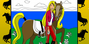 Hra - Barbie and Pony Coloring