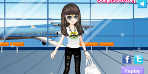 The Fashion Girl In The Airport