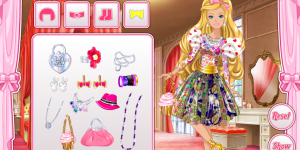 Hra - Barbie`s Valentine`s Patchwork Dress